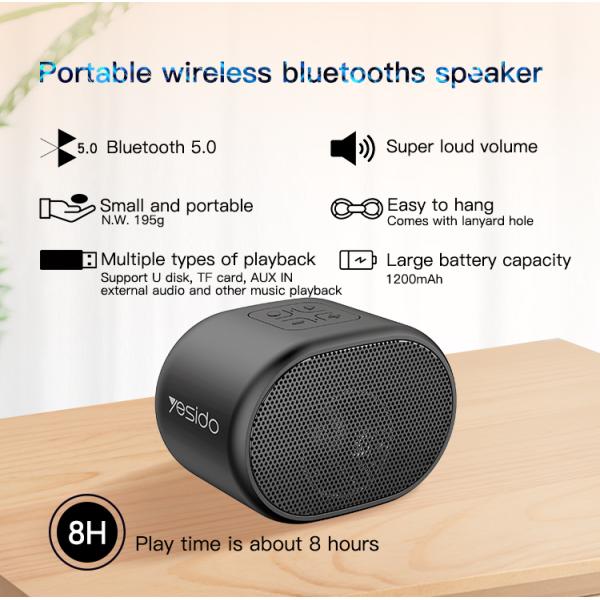 سماعة لاسلكية Yesido Newest 10W Bass Stereo Sound Home Party Speakers Wireless Portable Mini Bluetooths Speaker