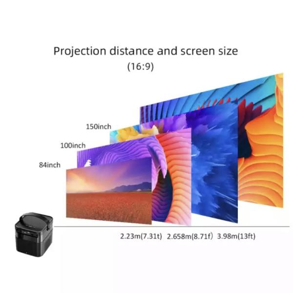 بروجكتر محمول يعمل بالواي فاي والبطارية 3D/4K