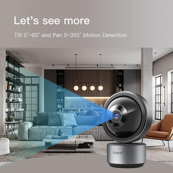 كاميرا مراقبة Arenti DOME1 3MP 2K Ultra HD Wi-Fi Pan/Tilt Security Camera