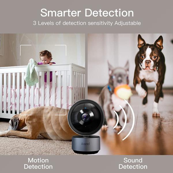 كاميرا مراقبة Arenti DOME1 3MP 2K Ultra HD Wi-Fi Pan/Tilt Security Camera