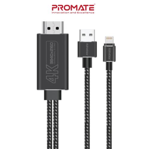 PROMATE MediaLink-LT 4K High Definition Lightning Connector to HDMI Cable