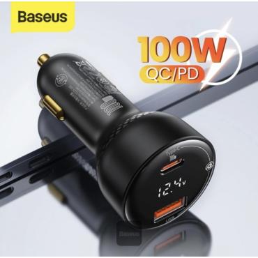 فيشة شحن للسيارة بقوة 100W من BASEUS