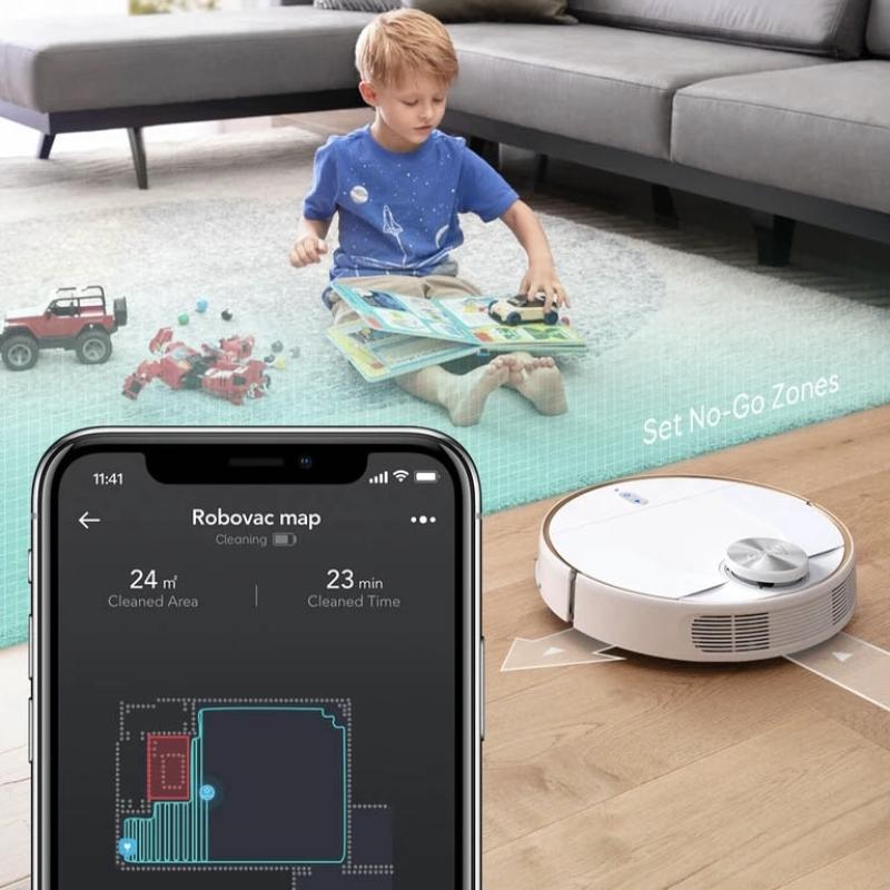 روبوت التنظيف والمسح الذكي eufy by Anker RoboVac L70 Hybrid Robot Vacuum, iPath Laser Navigation