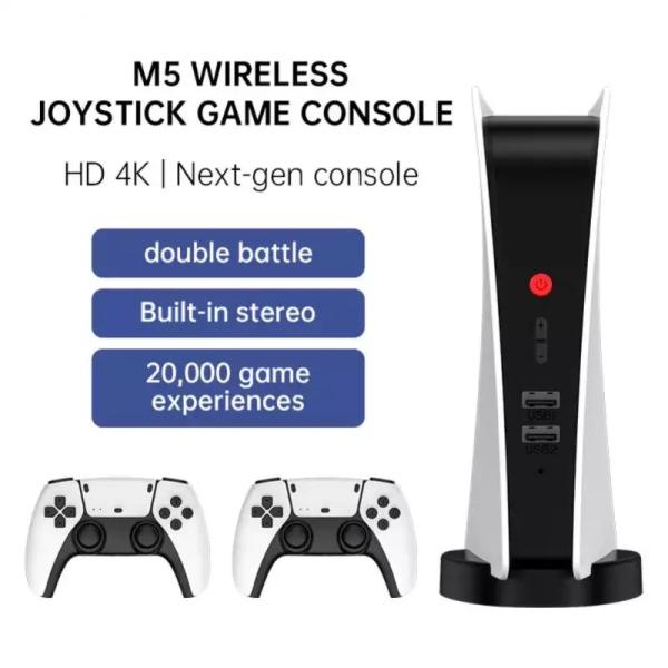 BOYHOM M5-PS5 Game Console Video Gamebox 20000 Retro Arcade Games Built-in Speaker 2.4G Wireless Controller FOR PS1/CPS/FC/GBA