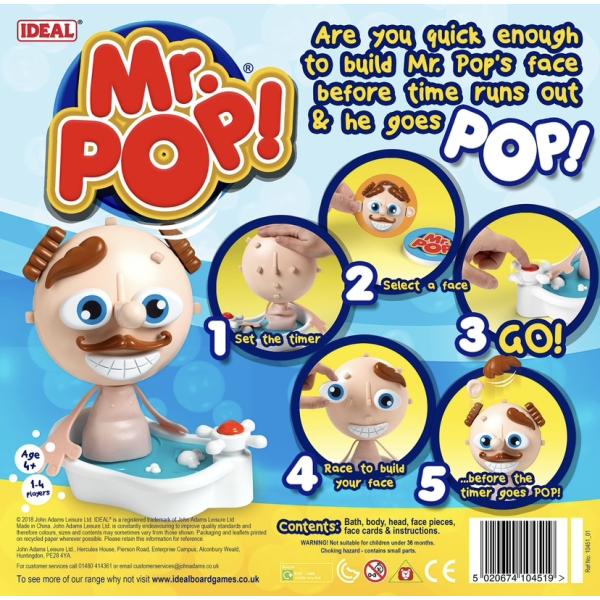 لعبة Mr. Pop تركيب ملامح الوجه قبل إنفجاره 