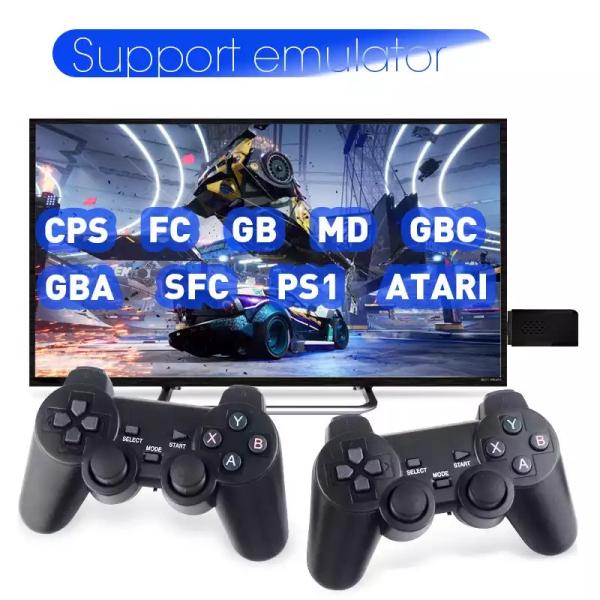 لعبة Game Stick 4K 10000 M8 Video Game Console 2.4G Double Wireless Controllers PS1 ATARI Retro TV Dendy Game Sticker   