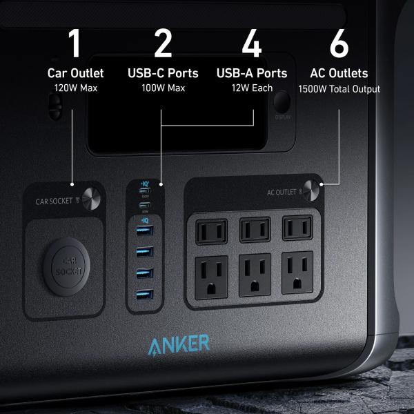 بطارية الرحلات Anker 757 PowerHouse 1229Wh | 1500W