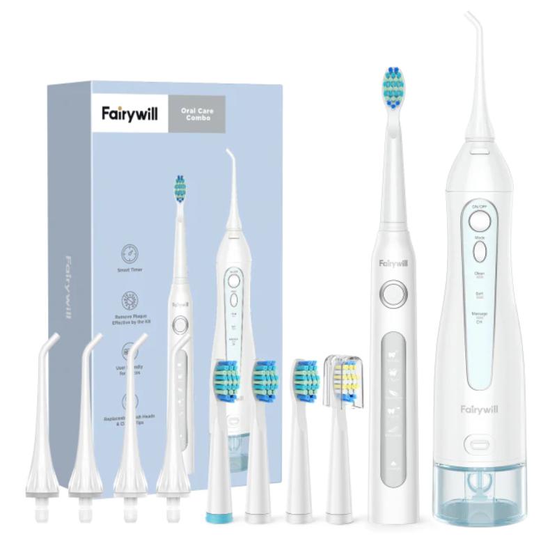 خيط الماء وفرشاة أسنان Fairywill Oral Care Combo