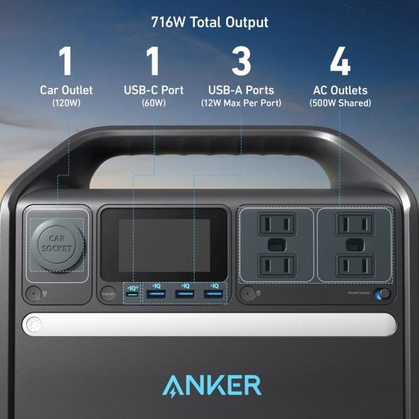 بطارية الرحلات Anker 535 PowerHouse - 512Wh | 500W