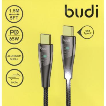 كيبل شحن USB Type-C بقوة 65 واط وطول 1.5 متر من budi