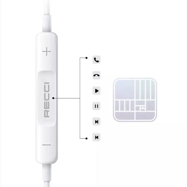 سماعة سلكية طرفين للآيفون موديل REP-L09 من RECCI