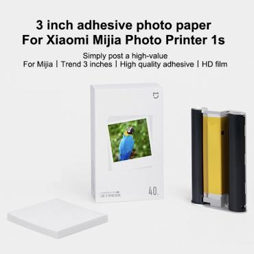 ورق لطابعة Xiaomi Photo Printer 1S Set قياس 3 انش عدد 40 ورقة