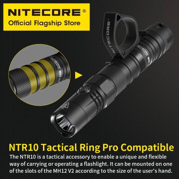 Nitecore MH12 V2 CREE XP-L2 V6 LED Flashlight -1200 Lumens -21700 Battery (Included) w/Eco-sensa USB charging cable