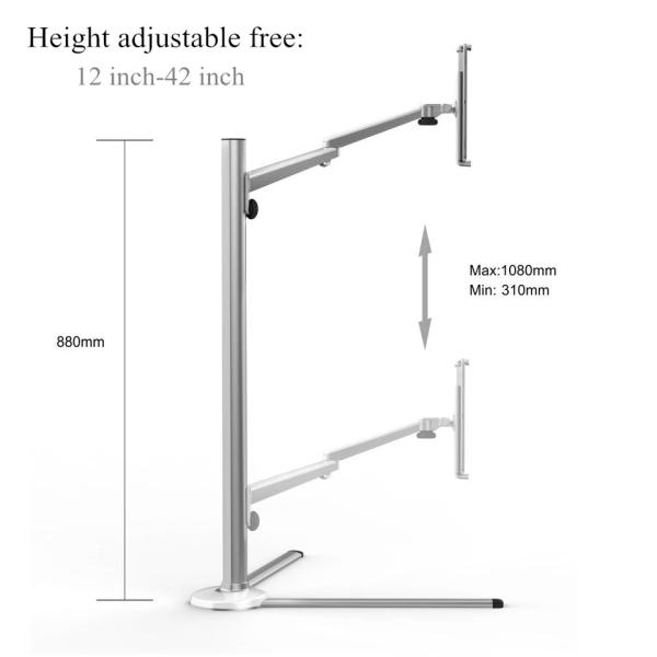 ستاند أرضي لحمل الهاتف والأجهزة اللوحية حتى قياس 12.9 انش