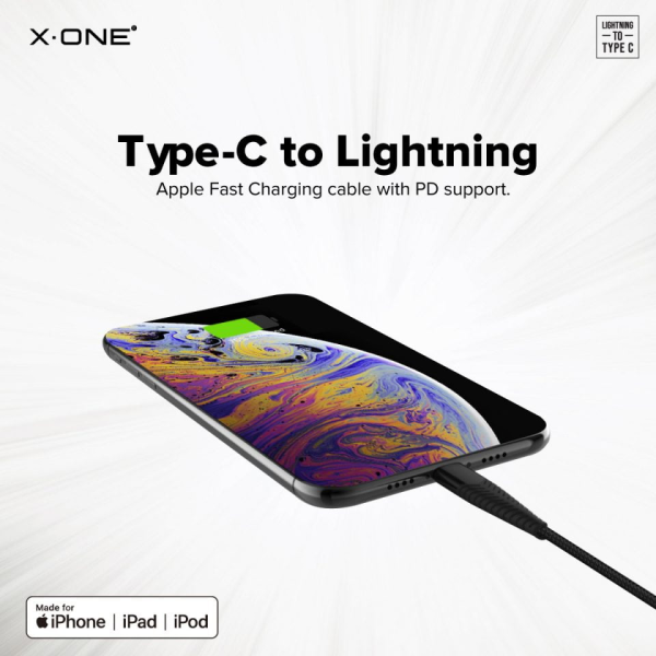 كيبل شحن Type-C to Lightning بطول 1 متر من X.One®