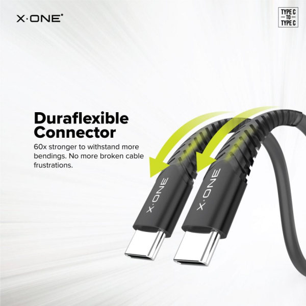 كيبل شحن X.One® Ultra Pro 100W Cable [PD support + QC3.0] (Type-C to Type-C)