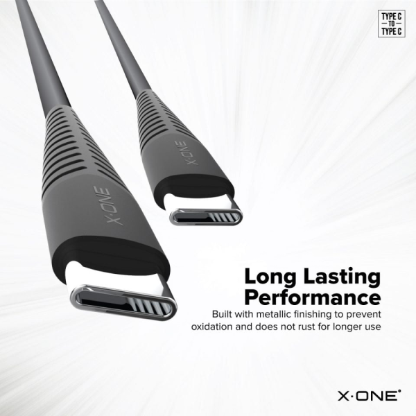 كيبل شحن X.One® Ultra Pro 100W Cable [PD support + QC3.0] (Type-C to Type-C)