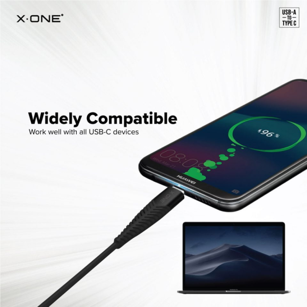 كيبل شحن X.One® Ultra Pro 5A Cable [Huawei SuperCharge support + QC3.0] (USB-A to Type-C)