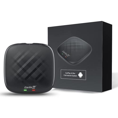 Carlinkit Android Ai Box V3, Qualcomm 8-core/4G+64GB, Comes with Google Play, Support Netflix, Youtube, Disney+, Only Fit for Cars with Built-in Wired CarPlay