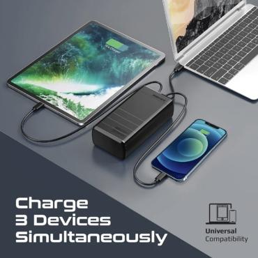 شاحن متنقل شحن سريع سعة 38000mah بقوة 130W من بروميت