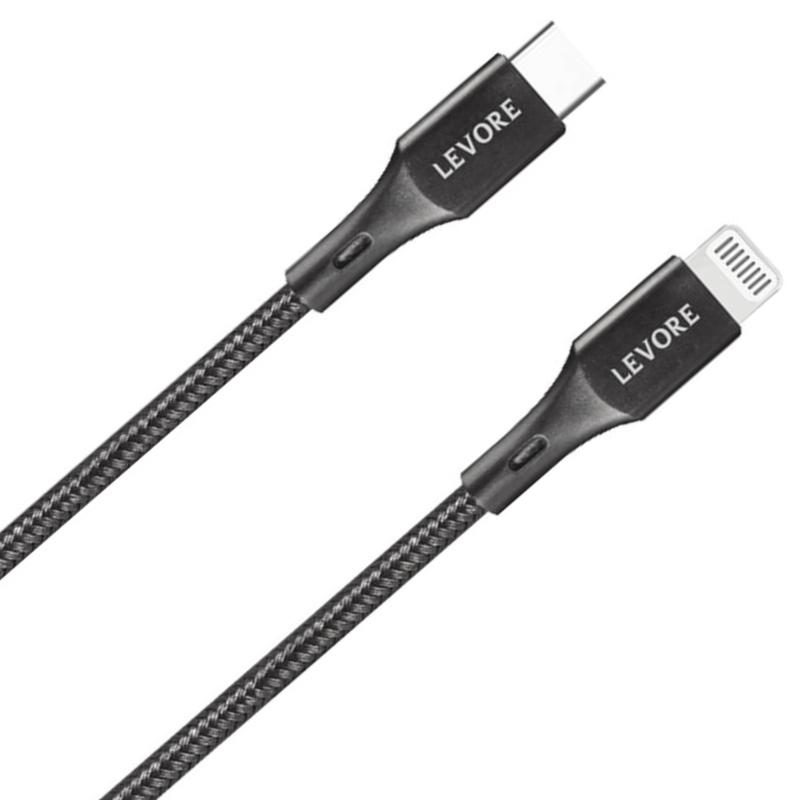 كيبل شحن ونقل بيانات LEVORE USB-C to Lightning بطول 1 متر