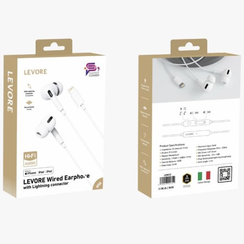 سماعة LEVORE Wired Earphone With Lightning Connector