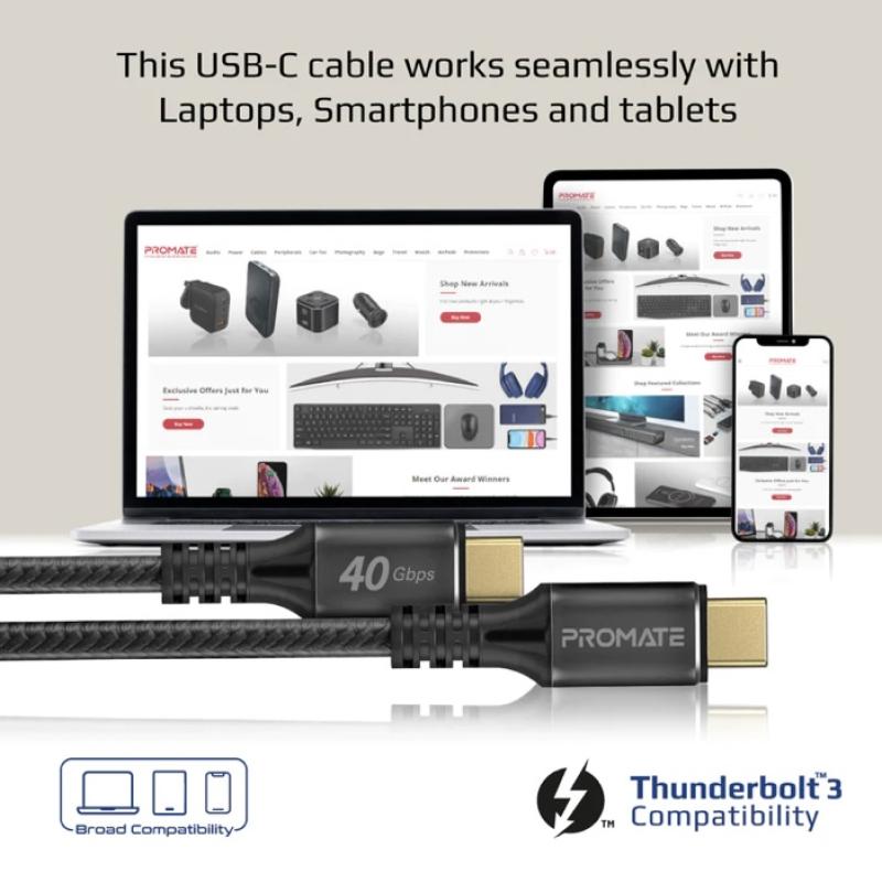 كيبل شحن USB-C فائق السرعة 240 واط من PROMATE