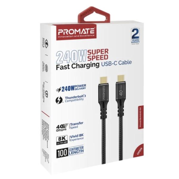 كيبل شحن USB-C فائق السرعة 240 واط من PROMATE