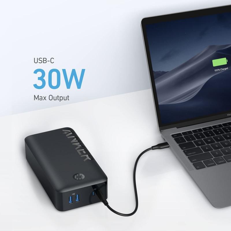 شاحن متنقل Anker Portable Charger, 347 Power Bank (PowerCore 40K), 40,000mAh Battery Pack with USB-C High-Speed Charging