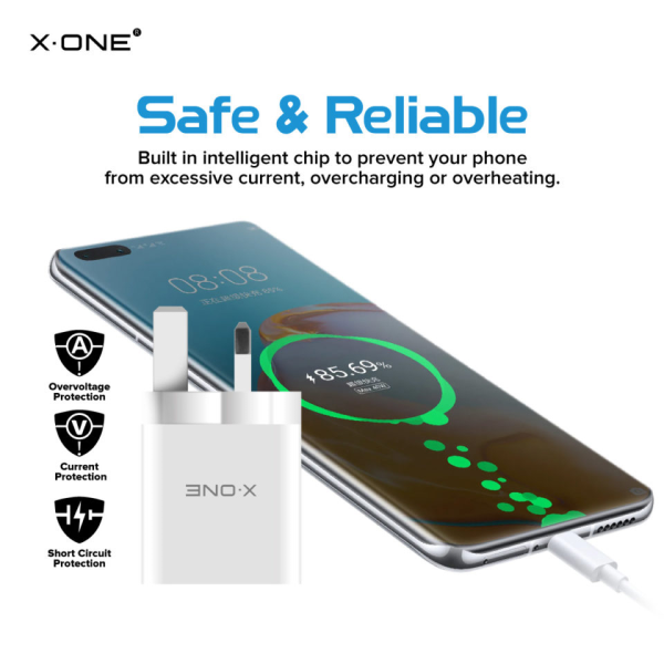 فيشة شحن جدارية بقوة 20 واط بمنفذ USB-C من X.ONE