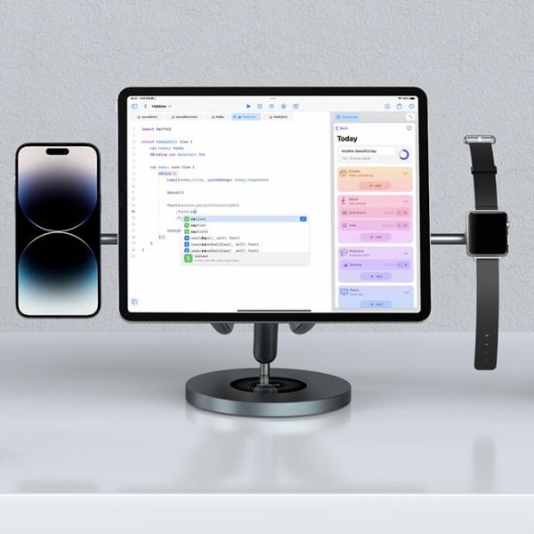 ستاند مغناطيسي لتثبيت أكثر من جهاز في نفس الوقت للآيفون الآيباد ساعة آبل سماعة الرأس