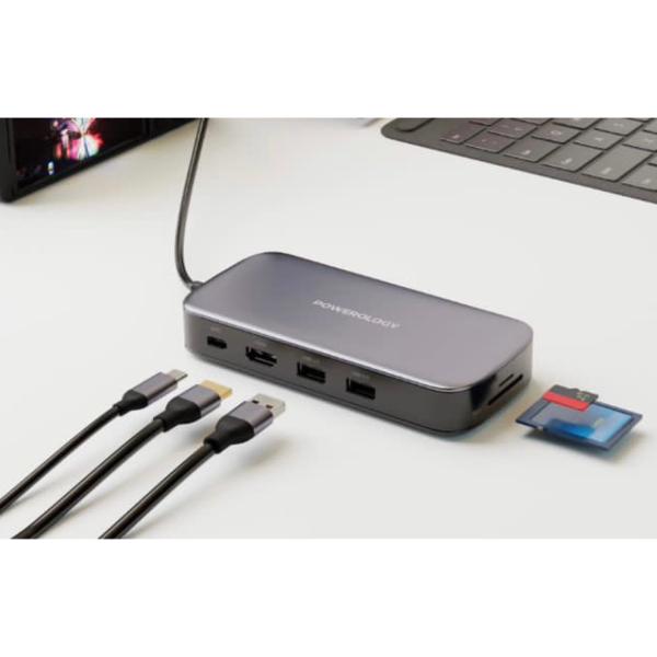 Powerology 256GB USB-C Hub & SSD Drive All-in-one Connectivity & Storage