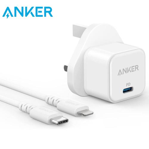 فيشة شحن بقوة 20 واط مع كيبل شحن بطول 0.9 متر من ANKER