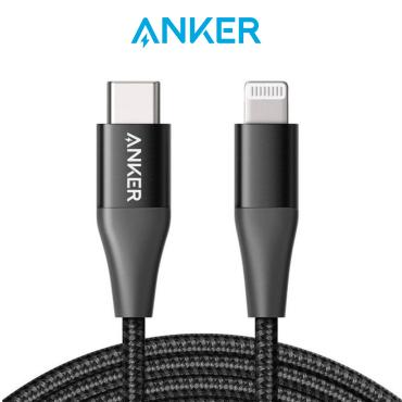 كيبل شحن Anker PowerLine + ll USB-C Cable with Lightning Connector 3ft