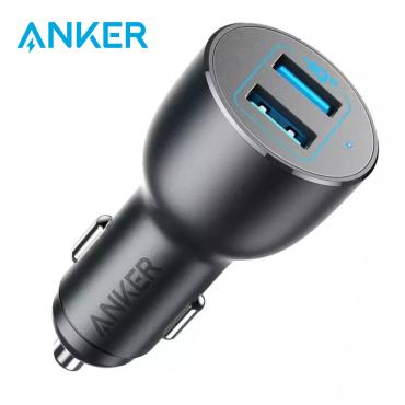 فيشة شحن للسيارة Anker PowerDrive lll 2-Port 36W Alloy