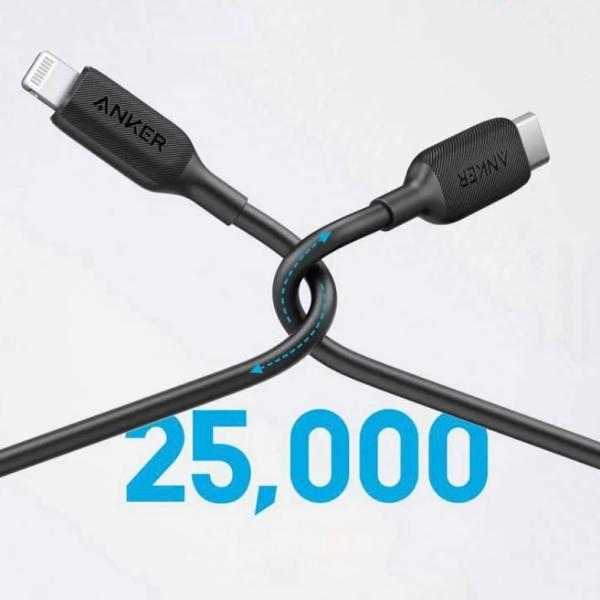 كيبل شحن Anker PowerLine iii USB-C Cable with Lightning Connector 6ft