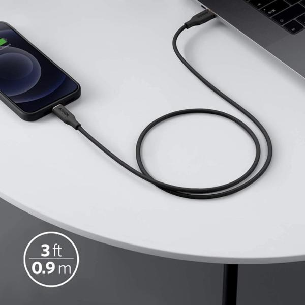 كيبل شحن Anker PowerLine iii Flow USB-C with Lightning Connector 3ft