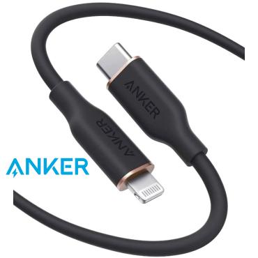 كيبل شحن Anker PowerLine lll Flow USB-C with Lightning Connector 1.8m 6ft