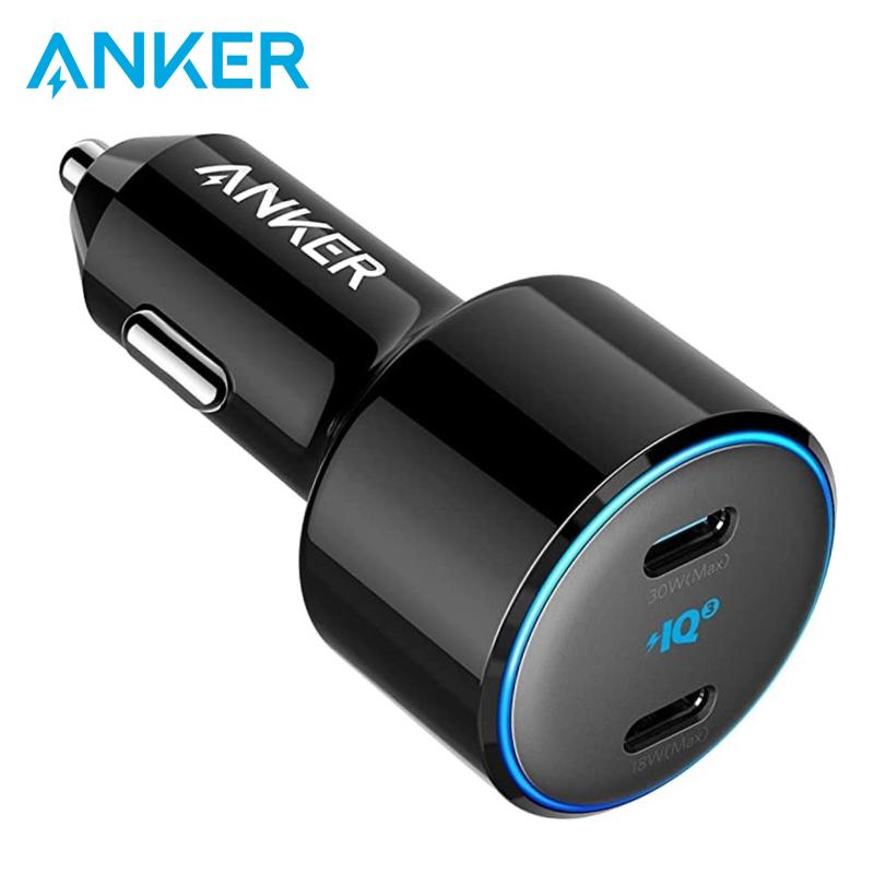 فيشة شحن للسيارة بقوة 48 واط Anker PowerDrive+ III Duo 48W Car Charger with 2 USB-C PowerIQ 3.0 Ports