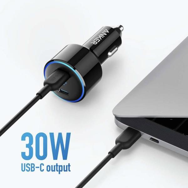 فيشة شحن للسيارة بقوة 48 واط Anker PowerDrive+ III Duo 48W Car Charger with 2 USB-C PowerIQ 3.0 Ports