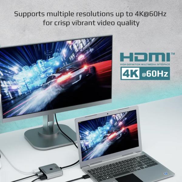 وصلة HDMI لربط 3 أجهزة في نفس الوقت بدقة 4K عالية الجودة من PROMATE 